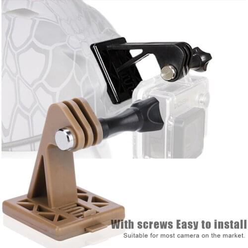Brand New Nylon Portable Helmet Adapter Base Fixed Mount For Camera Adopting Nylon Material Which Is Safe And Reassuring