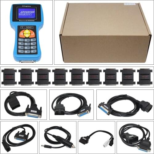 T300 Key Programmer T 300 Auto V17.8 Car Key Maker English Spanish Language Optional T300 Code Programmer Blue
