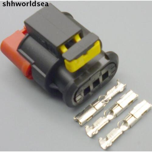 Shhworldsea 5/30/100sets 1.5mm 3P car socket 284425-1 Plug ignition coil ignition connector coil plug car plug