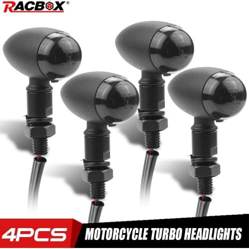 Motorcycle Retro Bullet Turn Signals Indicators Blinker Lights Smoke Lamp For Cruiser Chopper Cafe Racer For Kawasaki For Honda