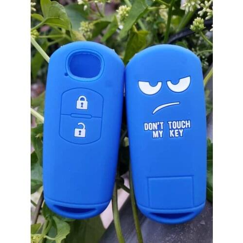 RUNFA AUTO Protective Key Holder For Mazda 2 3 5 6 CX7 CX9 MX5 Miata CX5 MPS SP25 Smart Remote FOB Cover Silicone Keyless 2btns