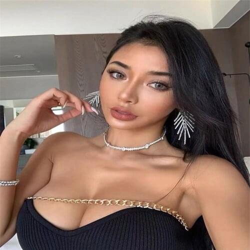 New multilayer Rhinestone fishtail Pendant Earrings wedding dinner dazzling Rhinestone fashion jewelry womens gifts