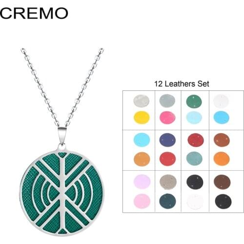 Cremo Vintage Stainless Steel Interchangeable Leather Choker Chain Pendant Necklace For Women Goth Charm Jewelry Necklaces 2021
