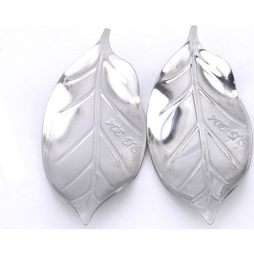 1pc Stainless Steel Leaf Shape Chopstick Rest Rack Chopsticks Holder Stand Art Craft Table Decor Kitchen Tools Wholesale