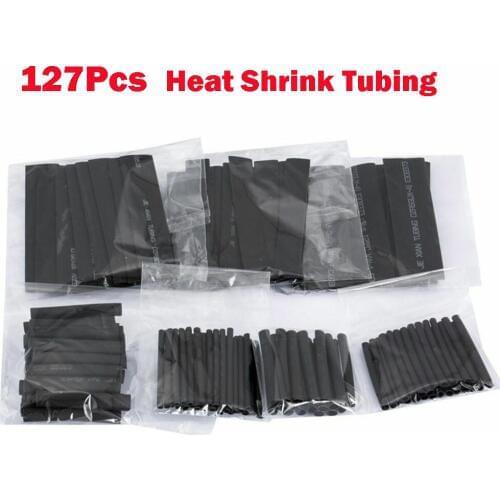 127Pcs 7 Sizes Car Electrical Cable Heat Shrink Tube Tubing Wrap Sleeve Assorted Heatshrink Kit Car Accessories