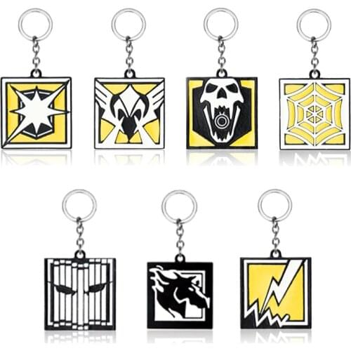 2020 Game Rainbow Six 6 Siege Keychains Men Tachanka Echo Kapkan Lesion Smoke Sledge Hibana Key Chains Holder Porte Clef Jewelry