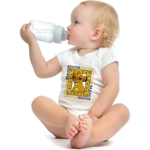 2021 Baby Rompers One-piece Infantil Jumpsuit Boy&girls Clothes Summer Simba Lion King White Newborn Ropa Bebe Clothing Costume