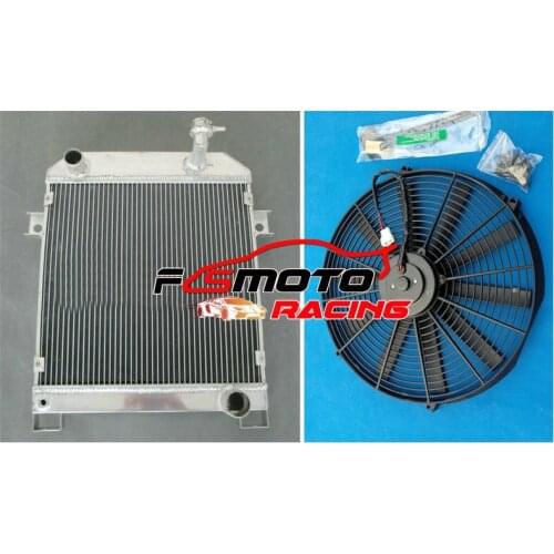 FOR JAGUAR MARK 2 MK2 MK II DAIMLER 2.5 V8; V8-250 1962-1967 Aluminum Radiator & FAN MT