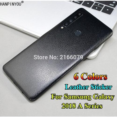 For Samsung Galaxy A7 A8 Plus A9 Pro 2018 2019 A6s A8s A9s Rear Cover Back Matte Decal Imitation Leather Sticker Protect Film