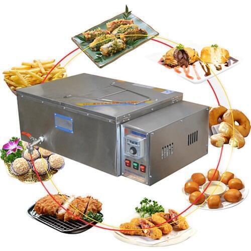 Commercial Electric Fryer Automatic Temperature Control Frying Machine Single Stainless Steel Large Capacity French Fries Fryer