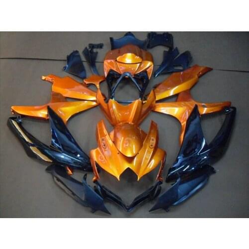 Injection mold Fairing kit for SUZUKI GSXR600 750 K8 08 09 GSXR 600 GSXR 750 2008 2009 ABS Orange black Fairings set+7gifts SP29