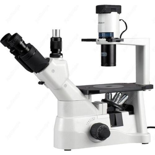 Phase Contrast Inverted Tissue Culture Microscope--AmScope Supplies 40X-1200X Phase Contrast Inverted Tissue Culture Microscope