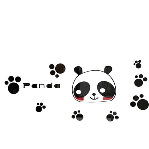Cute Cartoon 3d Panda Acrylic Wall Sticker Children Bedroom Nursery Home Decor Diy Art Decal наклейки стикеры