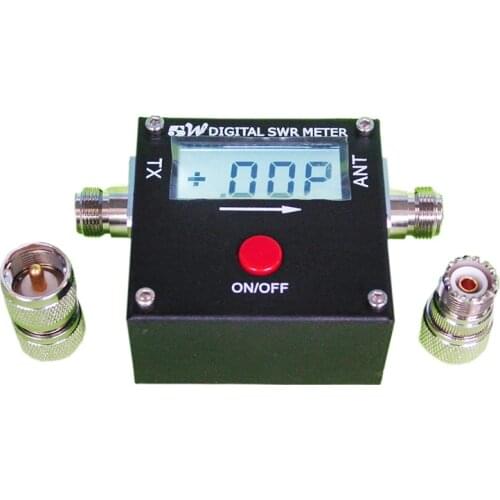 Mini UHF/VHF Amateur Band Standing Wave Meter 120w 1051A U/V Segment Digital SWR Meter With N/M Adapter for Yaesu T1576