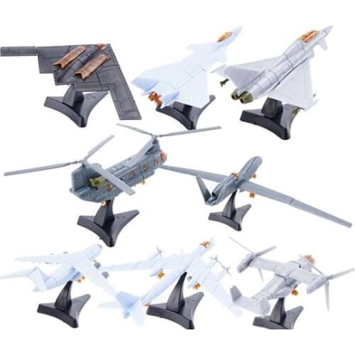 4D Third Generation 8 Models Aircraft J-20 Stealth Fighter B-2 Bomber Ospreys Helicopter Plastic Assembling Model