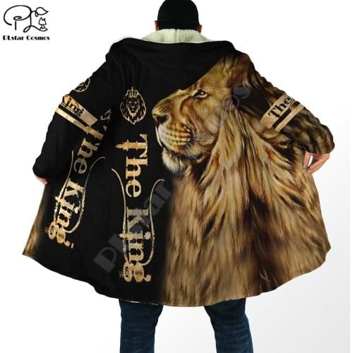 PLstar Cosmos Lions 3D Print 2021 New Fashion Winter Men/Women Hooded Cloaks Fleece Wind Breaker Unisex Casual Warm Overcoat L32
