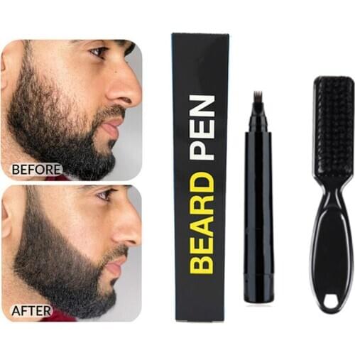 New Men Beard Growth Pen Facial Hair Sideburn Mustache Repair Shape Regrowth Pen Beard Enhancer Nourish Shaping Anti Hair Loss