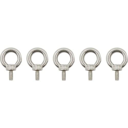M4(0.16'') Eyebolt, 304 Stainless Steel Lifting Eye Bolt, 5 PCS Heavy Duty Male Thread Lifting Ring Machinery Shoulder Eye Bolt