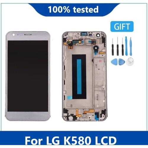 Original For 5.2" LG X Cam K580 K580DS K580I K580Y LCD Display Touch Screen Digitizer Assembly For LG K580 LCD with Frame