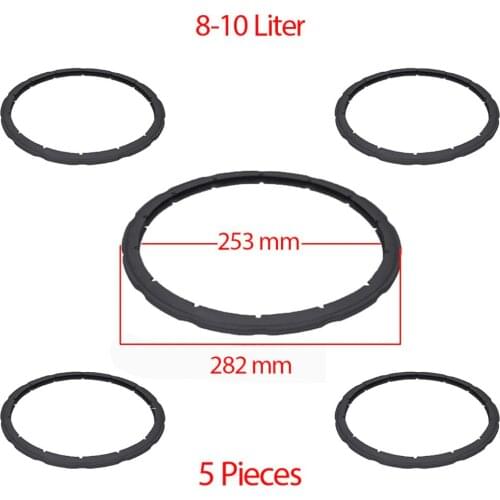 Steam Pressure Seal Pressure Cooker Sealing Ring Replacement For SEB Tefal Clipso 8-10 1liter (5 Pieces)
