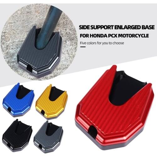 PCX 125 PCX 150 Motorcycle CNC Kickstand Foot Side Stand Support Extension Enlarger Pad For HONDA PCX125 PCX150 2018 2019