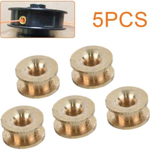5pcs/lot High Hardness Gold Brass Trimmer Eyelet for Universal Brush Cutter Grass Trimmer Head Eyelets Garden Tools