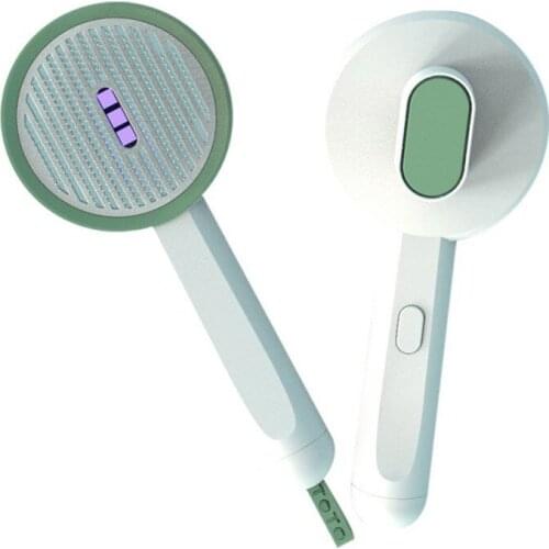Pet Cats And Dogs UV Massage To Float Hair Open Knot Comb Removes Loose Hair Dog Plastic Combs Pets Supplies