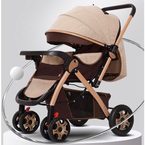 Foldable Baby Stroller Portable Travel Pram Multifunctional Newborn Infant Carriage for Four Seasons for 0~3 Year Old