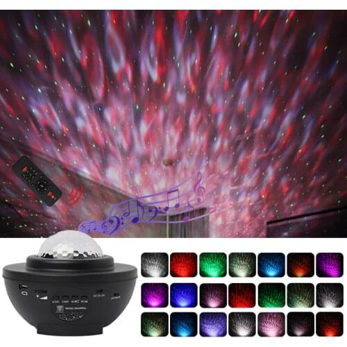 LED Star Galaxy Projector Ocean Wave Night Light Room Decor Rotate Starry Sky Romantic Porjectors Luminaria Decoration Gifts