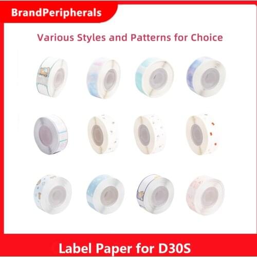 Thermal Label Paper for D30S Portable Label Maker Printer Self-Adhesive Printing Paper Tape Name Price Barcode Sticker