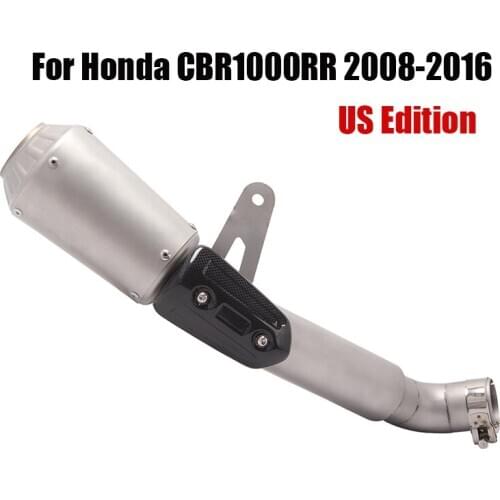 For Honda CBR1000RR 2008-2016 US Edition Exhaust Pipe Connect Link Tube Escape Middle Mid Pipe Muffler Tips Slip On Motorcycle