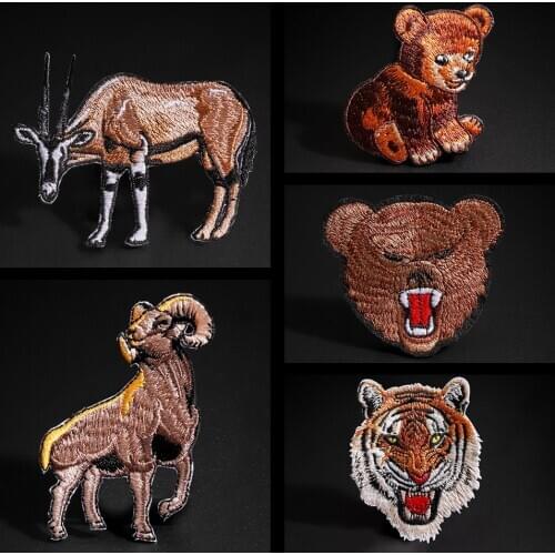 High quality Antelope tiger Animals patches clothing decoration accessories T-shirt Backpack DIY ironing Badge personality logo