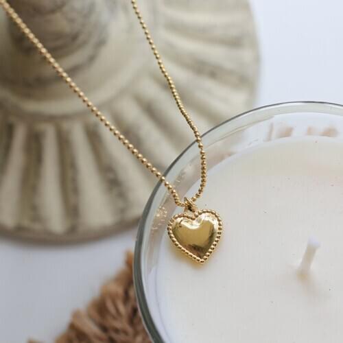 YUN RUO 2021 Vintage 18 K Gold Simple Heart Pendant Necklace Fashion Titanium Stainless Steel Jewelry Woman Accessory Not Fade