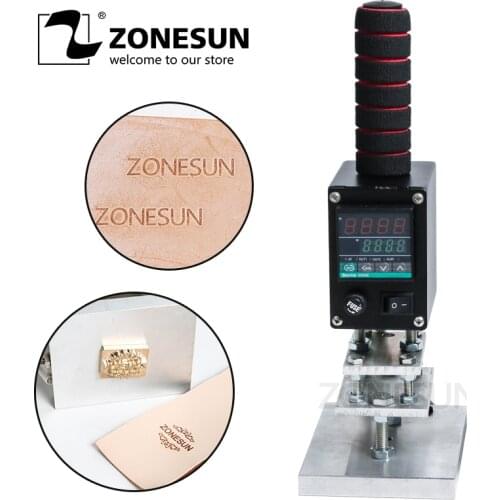 ZONESUN Hot Foil Stamping Machine Marking Press Embossing Machine Hand Operate Branding Machine Leather Printer Creasing Machine