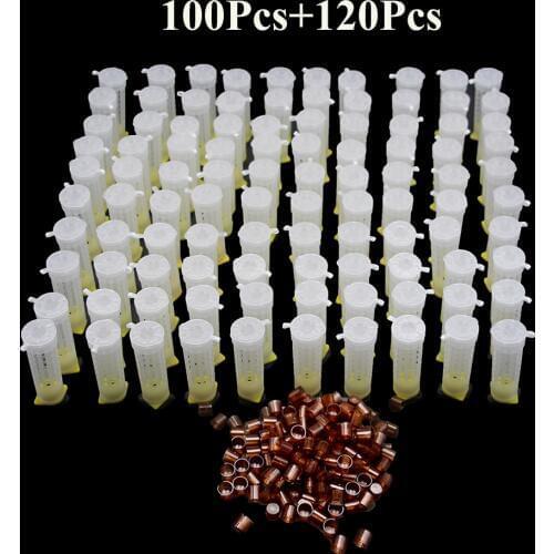 1SET Beekeeping Queen Rearing System Plastic Bee Protection Cover Protective Cell Brown Cells Bees Tools Supply Bees Apiculture
