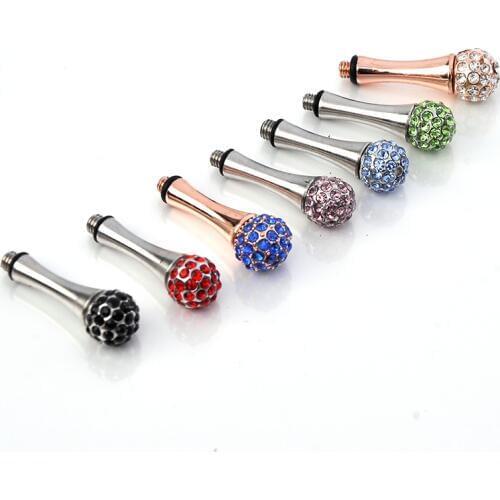 10pcs Rhinestone Removable Finger Rest for Barber Scissors Use Tang Tail Nail Clavo De Cola Hairstyling Tools Parts M:3*0.5mm
