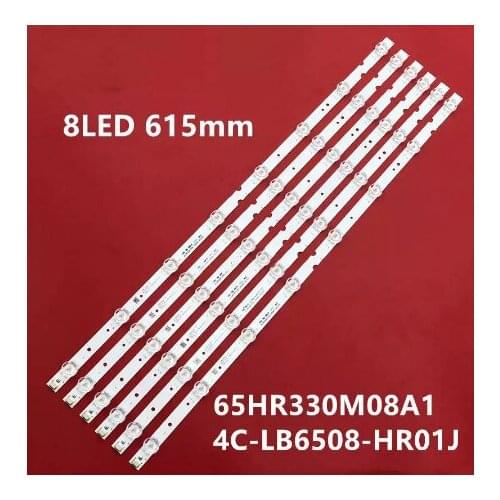 20set=120pcsLED Backlight strip 65HR330M08A1 4C-LB6508-HR01J 8 Lamp 615mm For TCL D65A620U/65V2/65L2/65D6