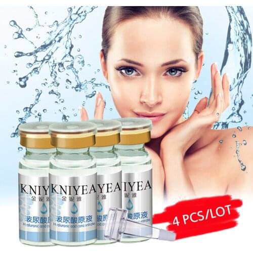 4pcs Hyaluronic Acid Face Liquid Shrink Pore Anti-Aging Facia Serum Facial Essence Moisturizing Dry Face Cream Skin Care