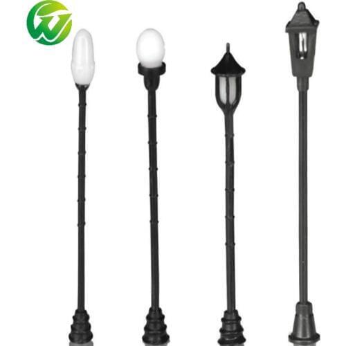 40pcs/lot Model Train Railway Lamps 1/100 Scale 7cm High Miniature 6V Street GARDEN Light For Architectural Layout