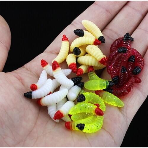 50PCS/Bag Minnow Fishing Lures Soft Lure Baits Smell Worms Bait Artificial Silica gel Soft Bait Wobbler Crankbait Fishing tackle
