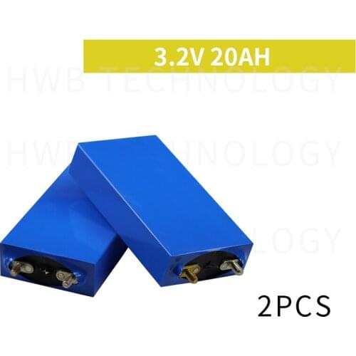2pcs 3.2v LiFePO4 battery 20Ah rechargeable li polymer cell for 12V 20A battery pack e-bike UPS Power convertor HID solar light