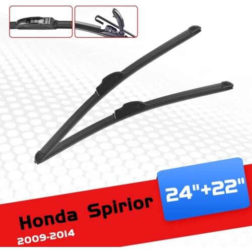 CELANOVA Car Wiper Blade For Honda Spirior 2009-2014 22"+24" Windscreen Windshield Rubber Wiper