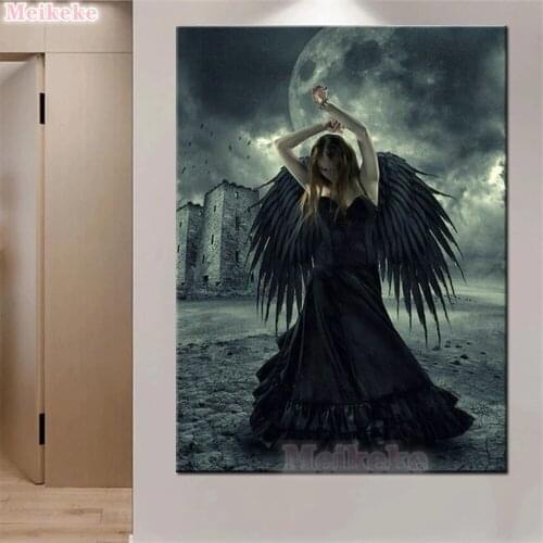 Diy 5D angel wings naked woman Full Diamond Painting cross stitch kits art High Quality Portrait 3D paint by diamonds