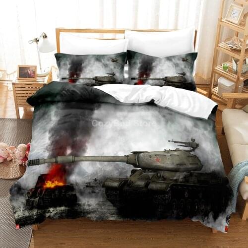 Cool Kids Tank Bedding Set For Boys 3d Duvet Cover Sets Comforter Bed Linen Twin Queen King Single Size Fashion Luxury Scenery