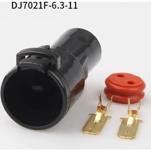 6180-2541 500SETS DJ7021F-6.3-11 6.3mm 2Pin AMP Car Electrical Wire Connectors for Audi ,BMW,Toyota,NISSAN AND other models