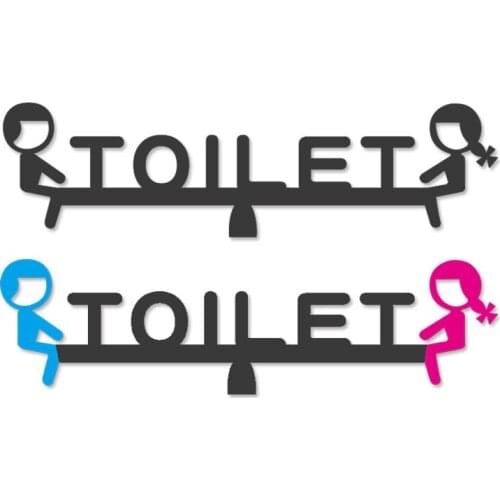 Cartoon Cute Door Plates 3D Signage Men Women Reminder Indicator Plaque Toilet Sign Wash Hand Self-adhesive Prompt Signs