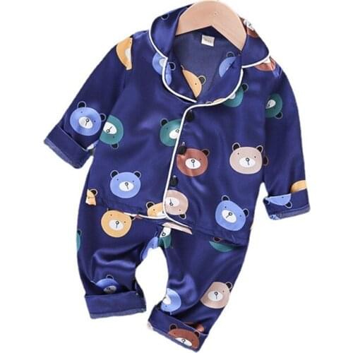 New Spring Autumn Children Sleepwear Baby Girls Clothes Boys Cartoon Shirt Pants 2Pcs/Sets Toddler Fashion Clothing Kids Pajamas