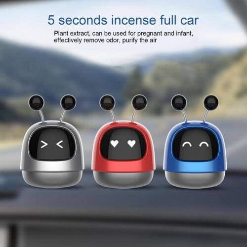 Air Freshener Cute Robot Design ABS Car Ornament Diffuser Solid Aromatherapy for Auto