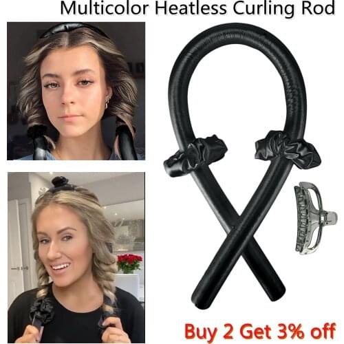 No Heat Curling Rod Headband Lazy Curler Set Make Hair Soft Shiny Heatless Spiral Pear Flower Curling Iron Modeling Accessories