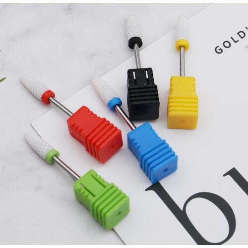 Pro 1pcs Ceramic Milling Cutter Nail Art Drill Bit for Manicure Nail Files Electric Rotary Nail Gel Remove Polish Grinder Tools